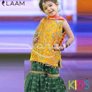 3 Pcs Girl's Lawn Embroidered Unstitched Suit