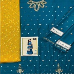 Charming Girl’s 3 Pcs Embroidered Lawn Suit With Dupatta