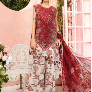 3 Piece Unstitched Embroidered Lawn Suit MPT-2608-A