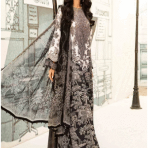 3 Piece Unstitched Embroidered Lawn Suit MPT-2608-B