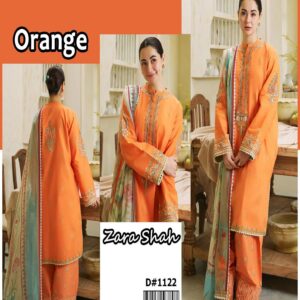 Zara Shah Luxury Lawn 3PC Unstitched Ensemble – Premium Summer Collection