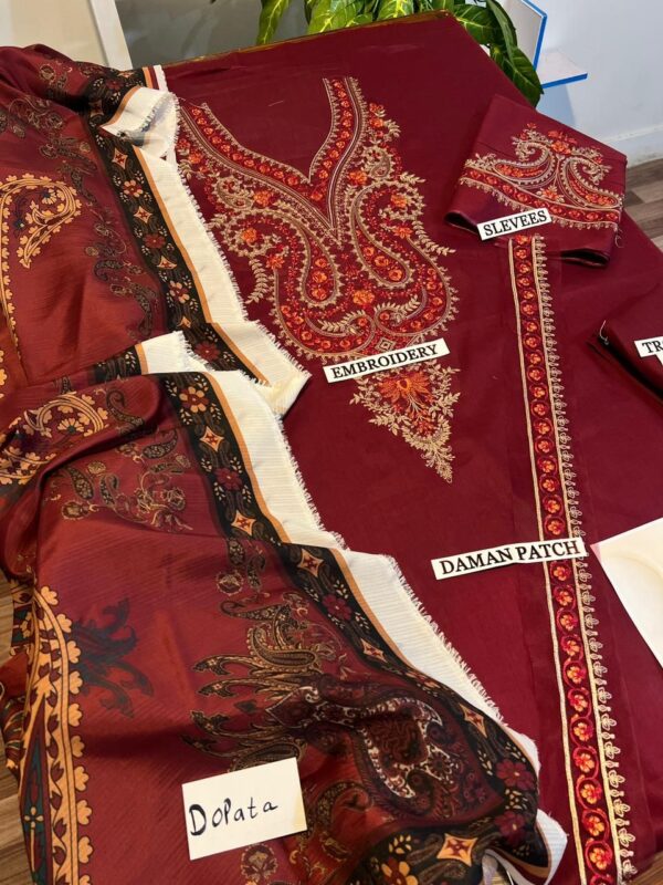 Zara Shah Luxury Lawn 3PC Unstitched Ensemble – Premium Summer Collection - Image 13