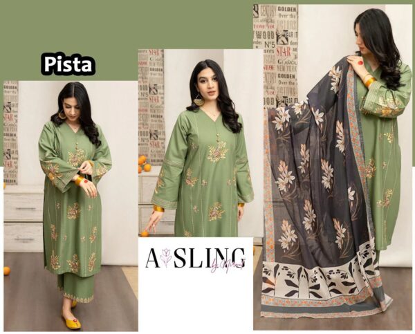 Zara Shah Luxury Lawn 3PC Unstitched Ensemble – Premium Summer Collection - Image 16