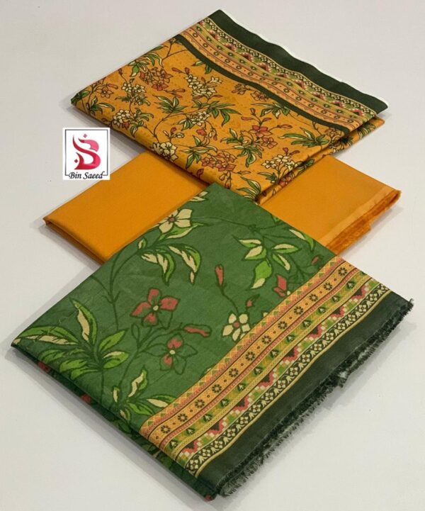 3 Piece Lawn printed unstitched suit - Image 9