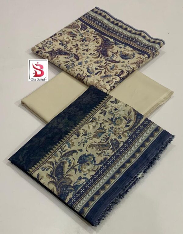 3 Piece Lawn printed unstitched suit - Image 12