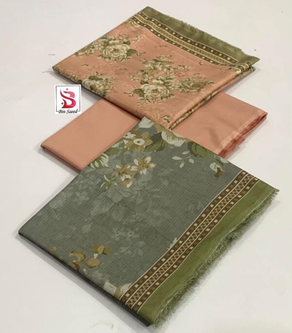 3 Piece Lawn printed unstitched suit - Image 13
