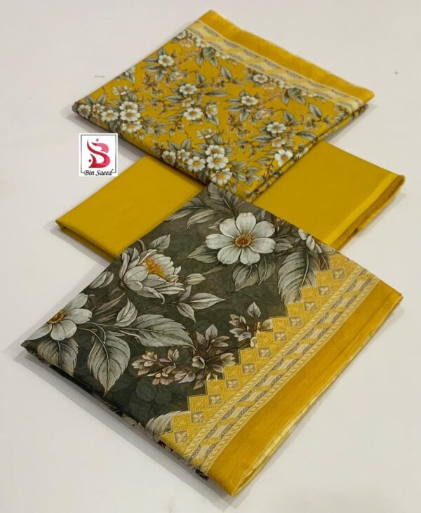 3 Piece Lawn printed unstitched suit - Image 14