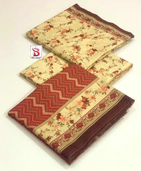 3 Piece Lawn printed unstitched suit - Image 19