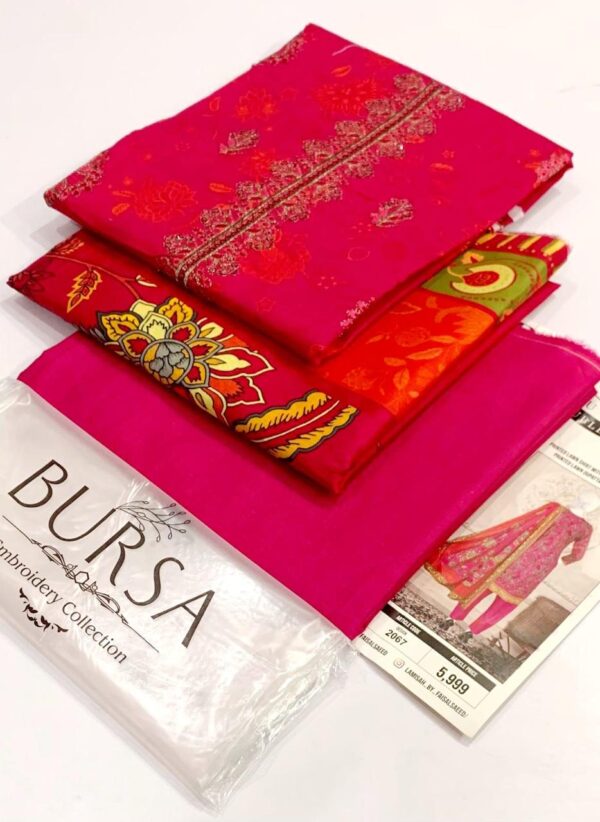 BURSA Lawn Suit-Daman Boring Embroidery 3pc