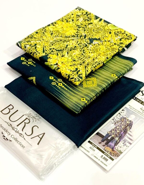 BURSA Lawn Suit-Daman Boring Embroidery 3pc - Image 2
