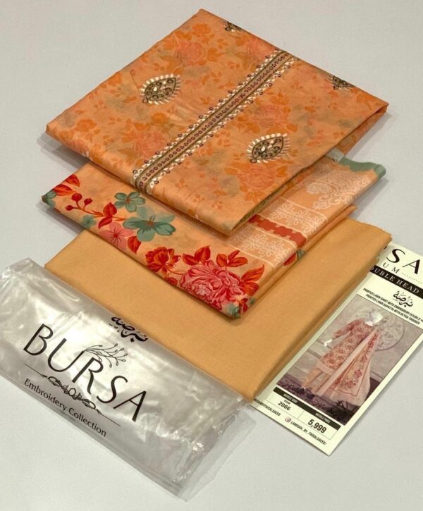 BURSA Lawn Suit-Daman Boring Embroidery 3pc - Image 6