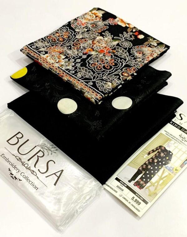 BURSA Lawn Suit-Daman Boring Embroidery 3pc - Image 11
