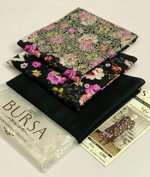 BURSA Lawn Suit-Daman Boring Embroidery 3pc - Image 12