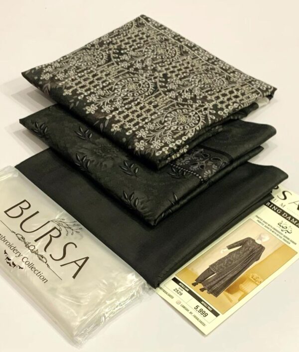 BURSA Lawn Suit-Daman Boring Embroidery 3pc - Image 14