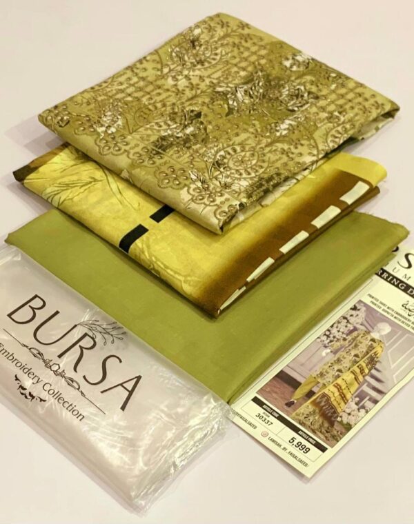 BURSA Lawn Suit-Daman Boring Embroidery 3pc - Image 15