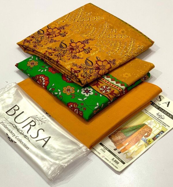 BURSA Lawn Suit-Daman Boring Embroidery 3pc - Image 16