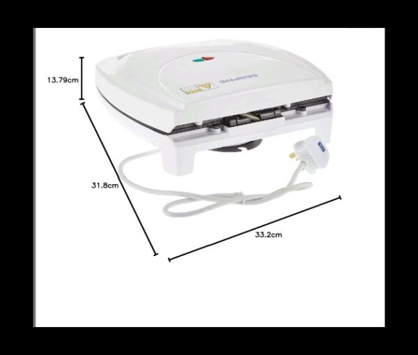 Geepas GCM3762 12Pcs Mini Cake Maker 1400W - Non-Stick Plates, Power & Ready Light Indicators, Non-slip Feet | Cool Touch Hand |  - Image 4