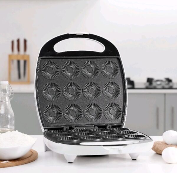 Geepas GCM3762 12Pcs Mini Cake Maker 1400W - Non-Stick Plates, Power & Ready Light Indicators, Non-slip Feet | Cool Touch Hand |  - Image 5