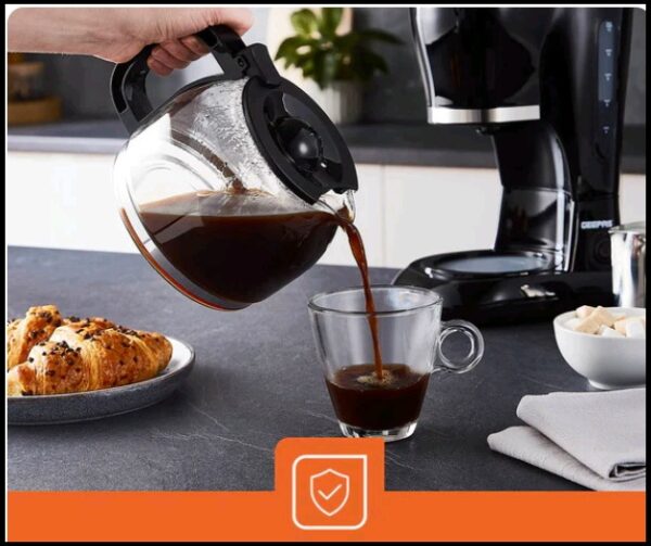 GEEPAS 1.5L Digital Filter Coffee GCM41505UK Machine| 800W Coffee Maker for Instant Coffee, Espresso, Macchiato & More |  Anti-Drip Function, Automatic Turn-Off Feature - Image 5
